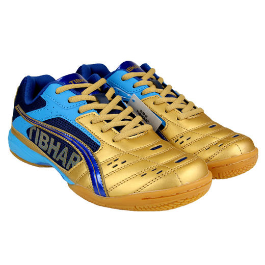 Tibhar挺拔乒乓球鞋01918蓝/金新T飞翔乒乓球运动鞋男款女款比赛鞋减震防滑耐磨透气 商品图1