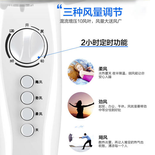 先锋（Singfun）大风量电风扇/落地扇10叶飓风系列DD1607 商品图2