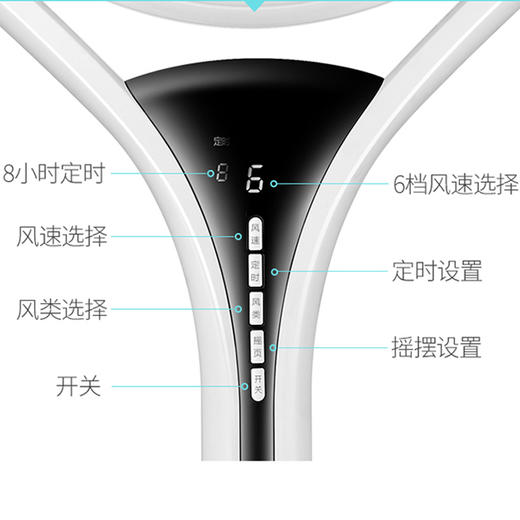 先锋（Singfun）遥控电风扇蒲扇空气循环扇智能落地扇升降转页扇DP1802 商品图3