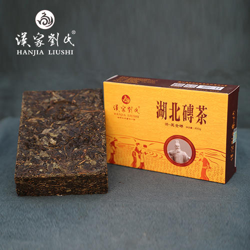 汉家刘氏 黑茶 茶叶 2016将黑金砖 三年陈放 金花黑茯砖茶 400g 商品图1