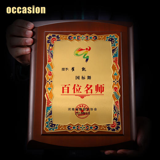 仿珐琅奖牌定制定做木托金属面板授权牌加盟商牌匾荣誉证书木牌 商品图3