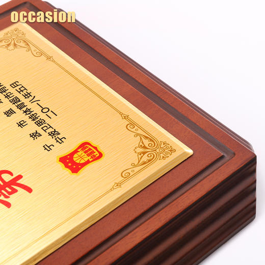 多层木质奖牌定制定做金属荣誉牌匾加盟代理商授权牌证书聘书制作 商品图2