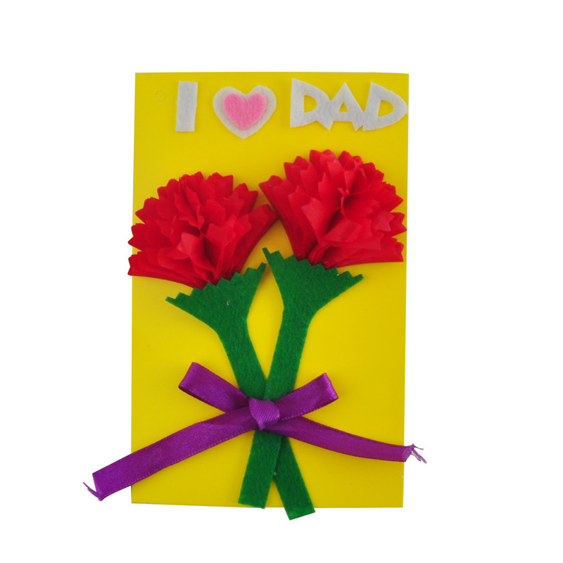 父亲节礼物手工diy礼盒幼儿园亲子手工制作花束贺卡材料包儿童