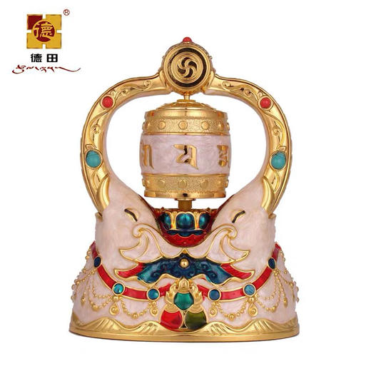 包邮德田合金车载汽车摆件转经轮太阳能汽车中控台摆件车内用品转经筒 车载转经轮多种款式 商品图1