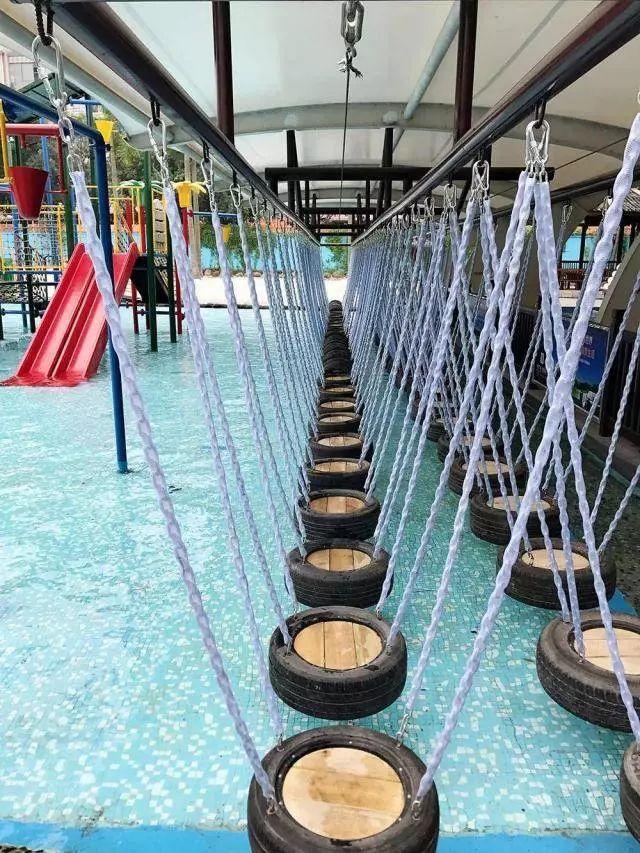 5 激流河 6 宝贝水城 依托水环境,构建在水域之上的拓展训练项目,将