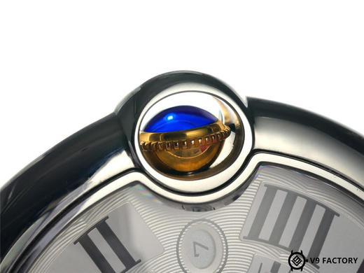 V9卡地亚18K包金蓝气球42mm黄间金钢带款，40丝厚金包金刮花不露白不退色，原装机械机芯，印花钢印齐全，一比一开模配件通用原装 商品图4