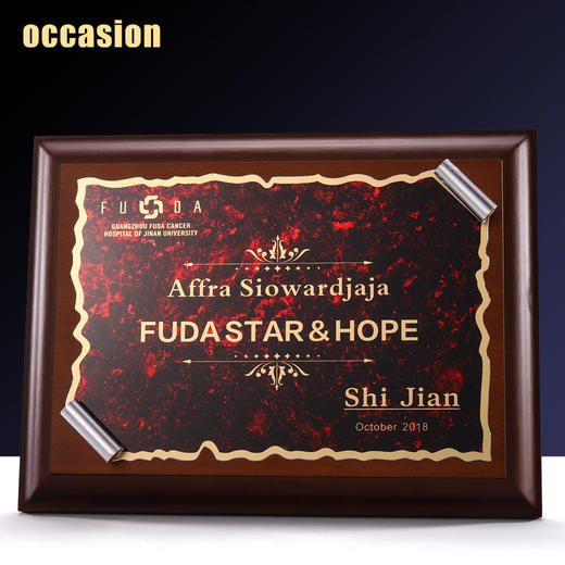 奖牌定制定做木质立体卷边金属授权牌荣誉证书经销商制作企业颁奖 商品图1