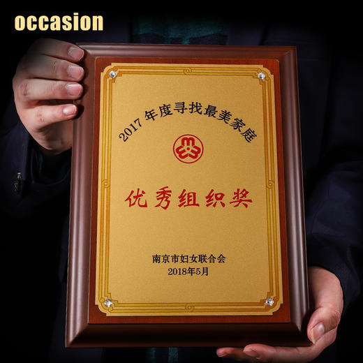 金属木质奖牌定制定做罗马钻荣誉证书牌匾加盟代理经销授权牌制作 商品图3