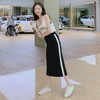 韩都衣舍2020韩版女装夏装休闲a字裙高腰潮中长款半身裙EK9104囡 商品缩略图0