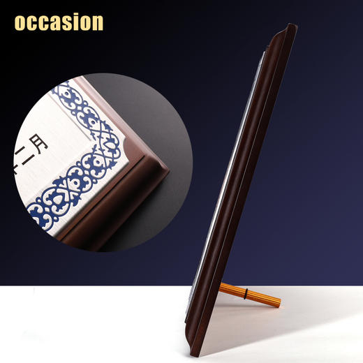 木质奖牌定制定做连心纹铜牌金属木托授权牌荣誉证书加盟代理牌匾 商品图4