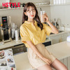 韩都衣舍2019夏装新款女装韩版上衣宽松显瘦短袖白衬衫MY1273沐 商品缩略图0
