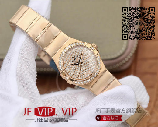 TW欧米茄女款星座系列27mm石英腕表 ，每个零件都是原装一比一开模。 女士腕表，精钢表带，密底 商品图2