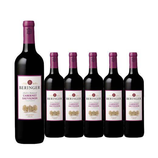 整箱特惠装 美国原瓶进口红酒 贝灵哲赤霞珠红葡萄酒 Beringer Cabernet Sauvignon 750ml*6 商品图0