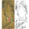 陈少梅竖幅工笔山水人物白描底稿-《题壁》-多种白描尺寸可选-CR67 商品缩略图0
