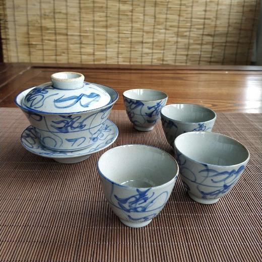 刀字青花茶器（五件套，七八十年代） 商品图1