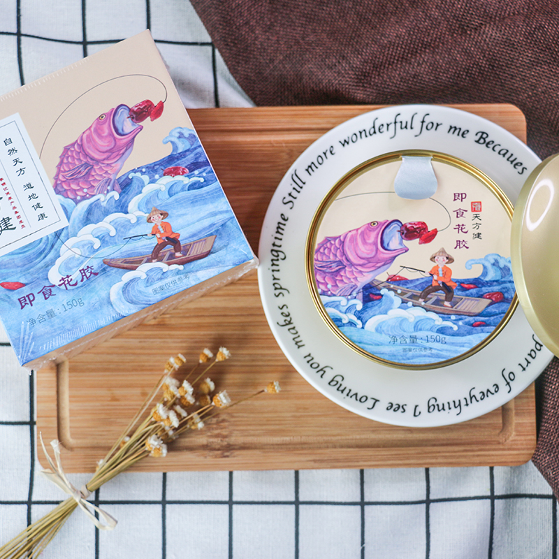 即食花胶150g 优质配方 每碗50g以上纯鱼胶 开盖即食