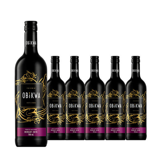 整箱特惠装 南非原瓶进口红酒 奥卡瓦-梅洛干红葡萄酒 Obikwa - Merlot 750ml*6 商品图0