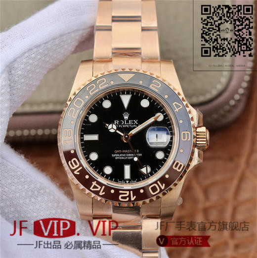 EW劳力士水鬼【GMT-Master II 】是劳力士zui热卖的表款之一 搭配真陶瓷圈口铂金字体 2836机芯质量稳定可靠 直径40mm  原装一比一开发 商品图0