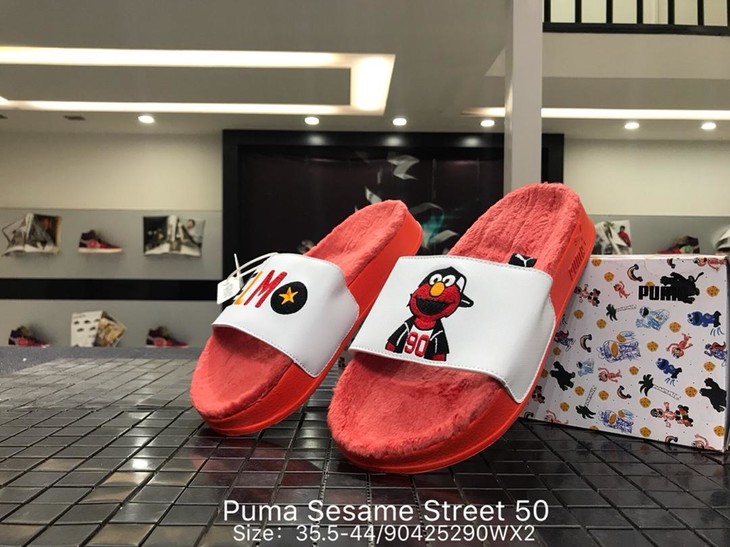 彪马puma sesame street 50芝麻街50周年合作款拖鞋凉鞋亲子款毛线软