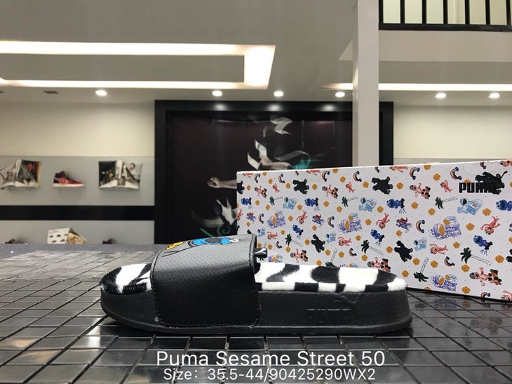 彪马puma sesame street 50芝麻街50周年合作款拖鞋凉鞋亲子款毛线软