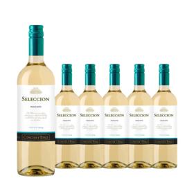 整箱特惠装 智利原瓶进口白葡萄酒 干露莫斯卡托甜白 Concha Y Toro Moscato 750ml*6