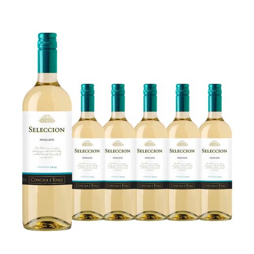 整箱特惠装 智利原瓶进口白葡萄酒 干露莫斯卡托甜白 Concha Y Toro Moscato 750ml*6 商品图0
