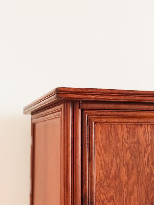 红桥红  家具严选  缅甸花梨(大果紫檀）  【雕花绦环板圆角柜】 商品图3