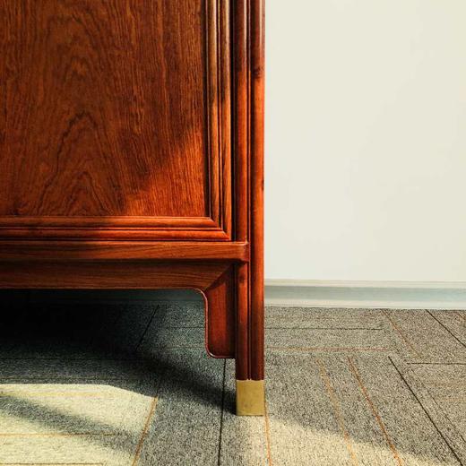 红桥红  家具严选  缅甸花梨(大果紫檀）  【雕花绦环板圆角柜】 商品图5