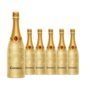 整箱特惠装 西班牙原瓶进口起泡酒 科多纽金标起泡葡萄酒 Codorniu Barcelona Sleever Edition  750ml*6