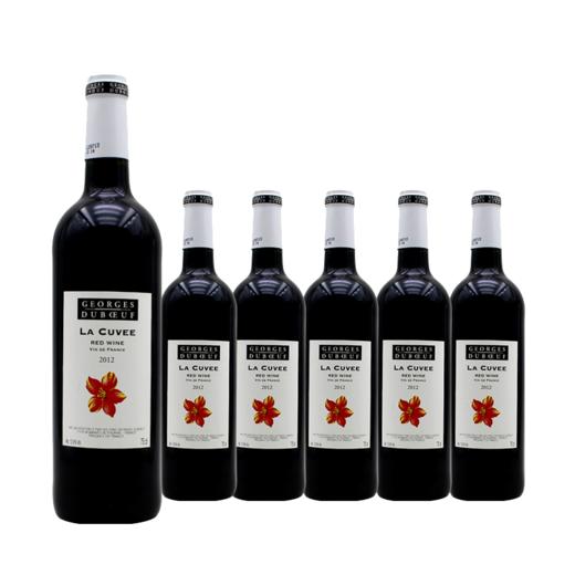 整箱特惠装 法国原瓶进口红酒 乔治杜博夫干红葡萄酒 Cuvee red Georges Duboeuf  750ml*6 商品图0