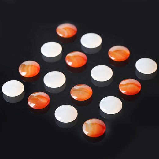 双面凸红白玛瑙棋子 商品图5