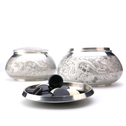 手工斑锡围棋罐 商品图3