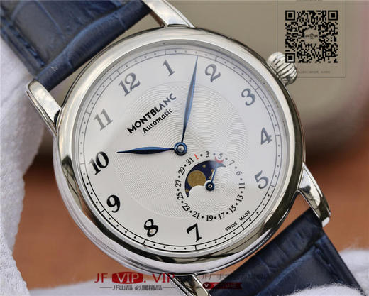 万宝龙明星leagcy璀璨星耀月相盘 直径42mm厚度10mm 淬火工艺蓝钢针，重金打造，Pelletteria意大利牛皮+三重折叠，日本进口9015改造MB 29.14机芯 商品图4