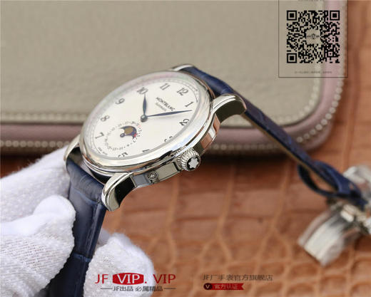 万宝龙明星leagcy璀璨星耀月相盘 直径42mm厚度10mm 淬火工艺蓝钢针，重金打造，Pelletteria意大利牛皮+三重折叠，日本进口9015改造MB 29.14机芯 商品图6