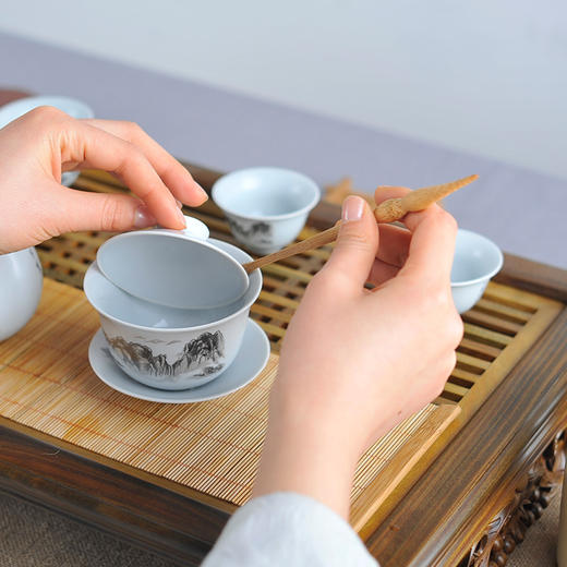 雅集 贤雅系列 两用藕形 竹制碳化茶针 普洱茶具茶盘茶道配件茶针 商品图2