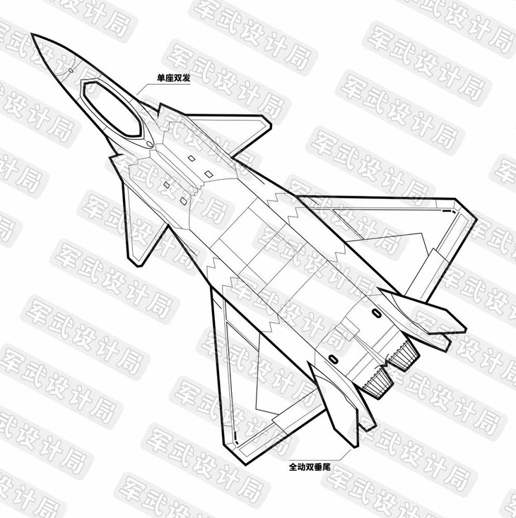 【军武出品】战机设计图空军文化t恤