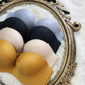 张心子无肩带内衣女防滑无痕性感聚拢文胸套装收副乳小胸胸罩夏季042714