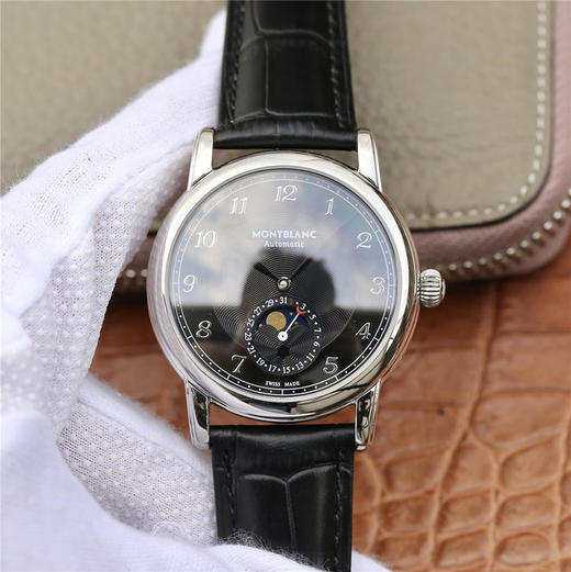 万宝龙明星leagcy璀璨星耀月相盘 直径42mm厚度10mm 淬火工艺蓝钢针，重金打造，Pelletteria意大利牛皮+三重折叠，日本进口9015改造MB 29.14机芯 商品图0