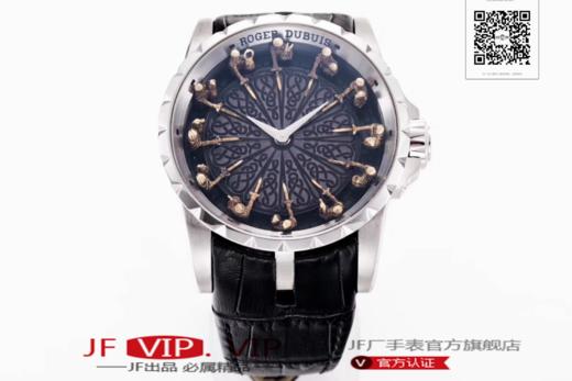 罗杰杜彼圆桌骑士型号:RDDBEX0511 表盘:彩色珐琅工艺表盘  表壳:316l精钢 电镀18k金 尺寸:45*15.7mm 商品图2