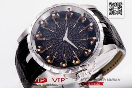 罗杰杜彼圆桌骑士型号:RDDBEX0511 表盘:彩色珐琅工艺表盘  表壳:316l精钢 电镀18k金 尺寸:45*15.7mm 商品图8