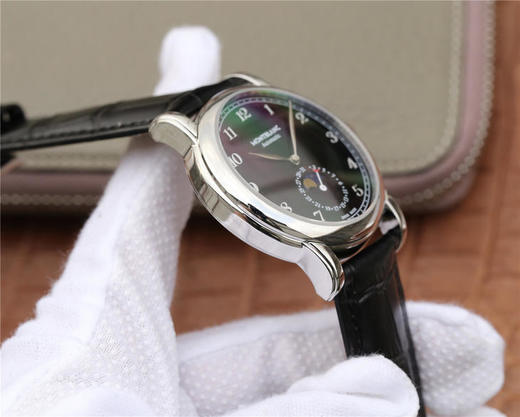 万宝龙明星leagcy璀璨星耀月相盘 直径42mm厚度10mm 淬火工艺蓝钢针，重金打造，Pelletteria意大利牛皮+三重折叠，日本进口9015改造MB 29.14机芯 商品图3