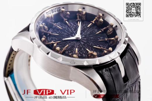 罗杰杜彼圆桌骑士型号:RDDBEX0511 表盘:彩色珐琅工艺表盘  表壳:316l精钢 电镀18k金 尺寸:45*15.7mm 商品图6