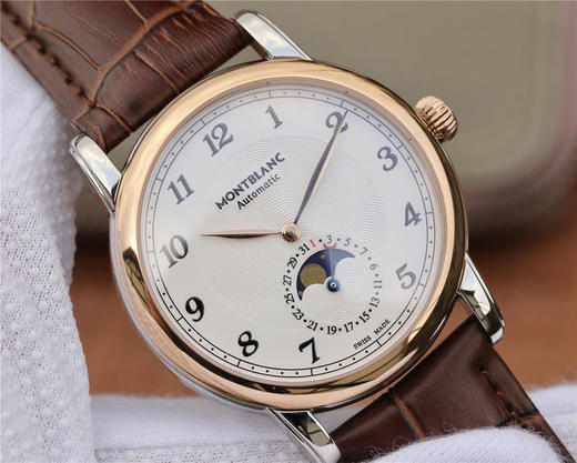 万宝龙明星leagcy璀璨星耀月相盘 直径42mm厚度10mm 淬火工艺蓝钢针，重金打造，Pelletteria意大利牛皮+三重折叠，日本进口9015改造MB 29.14机芯，六位月相以及日期 商品图2