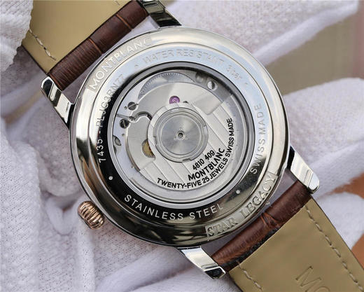 万宝龙明星leagcy璀璨星耀月相盘 直径42mm厚度10mm 淬火工艺蓝钢针，重金打造，Pelletteria意大利牛皮+三重折叠，日本进口9015改造MB 29.14机芯，六位月相以及日期 商品图4