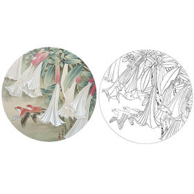 潘磊工笔花鸟小品白描底稿-A614