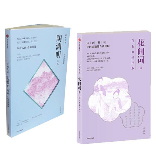 诗画共读：陶渊明诗选（石涛插图版）+花间词选 仕女画插图版 中信出版社图书 正版书籍 商品图1