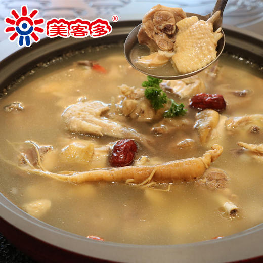 美客多 参鸡汤 480g 方便速食 加热即食 韩式滋补鸡汤 1人份 袋装滋补品 包邮 商品图0