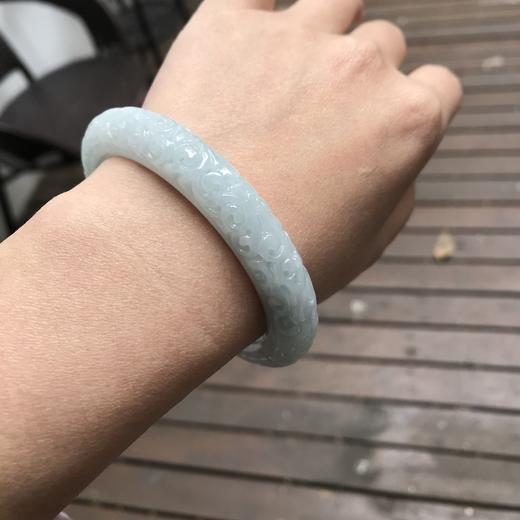 清爽雕花绿手镯 商品图5