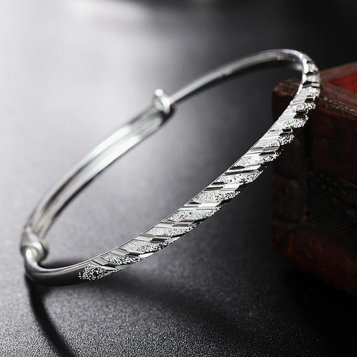 韩版银饰手环女款银镯子满天星纯银手镯925银手镯 TZW 商品图0