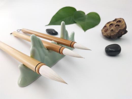 【善琏春风湖笔】珍白尖楷书，兔披羊兼，三种大小尺寸可供选择 商品图0